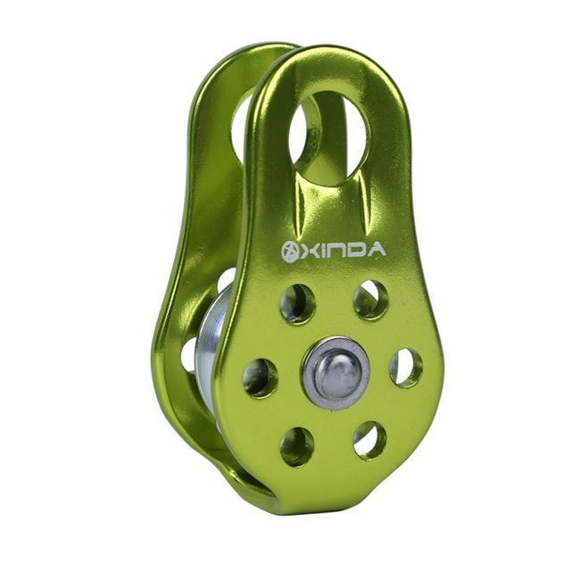 Hiking Climbing Rope Pulley Single Fixed Pulley Mountaineering Rope Climbing-Entertainment and movement Shop Store-green-Bargain Bait Box