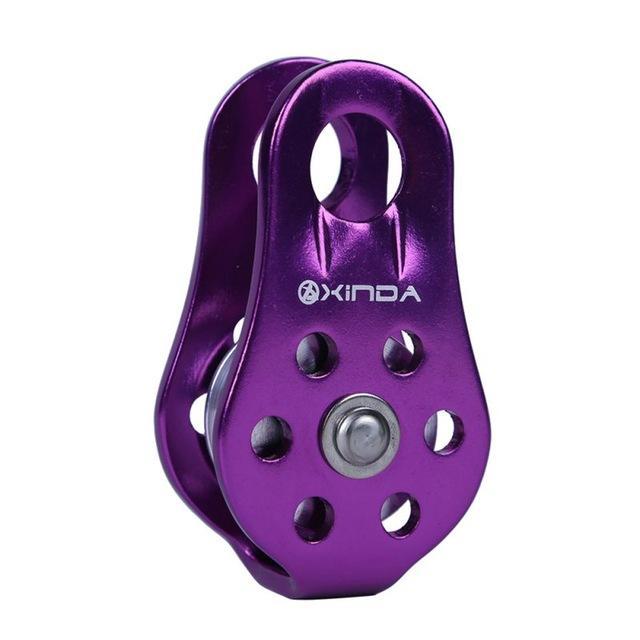 Hiking Climbing Rope Pulley Single Fixed Pulley Mountaineering Rope Climbing-Entertainment and movement Shop Store-purple-Bargain Bait Box