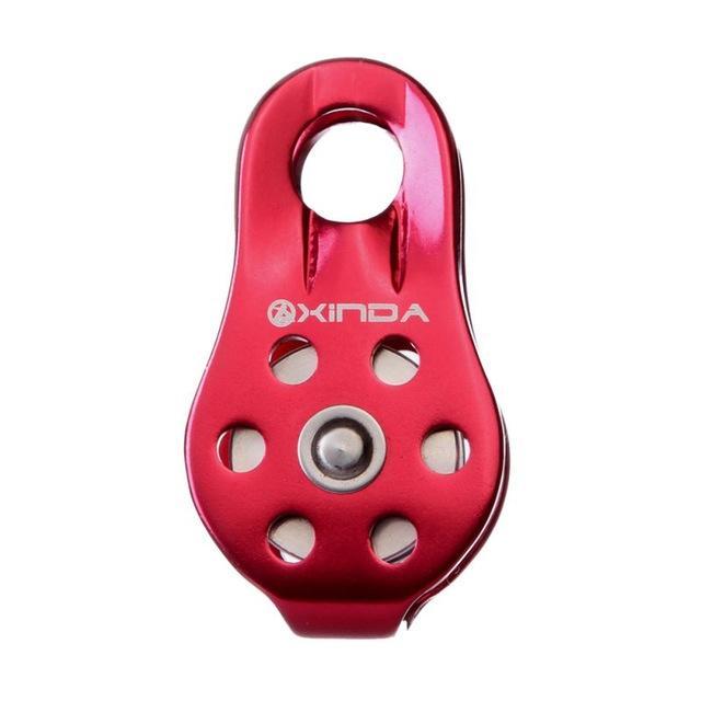 Hiking Climbing Rope Pulley Single Fixed Pulley Mountaineering Rope Climbing-Entertainment and movement Shop Store-red-Bargain Bait Box