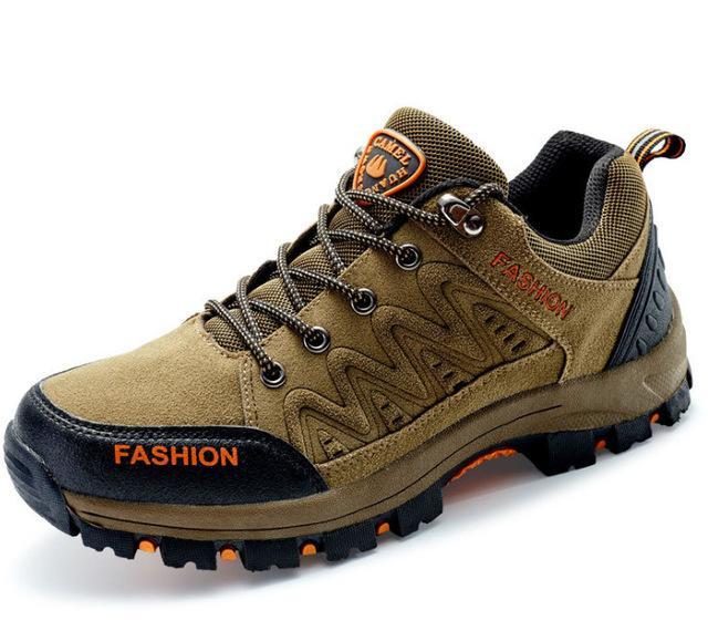 Hiking Shoes Men Breathable Antiskid Waterproof Comfortable Trend Boots Mountain-My shoe ark Store-Brown-39-Bargain Bait Box