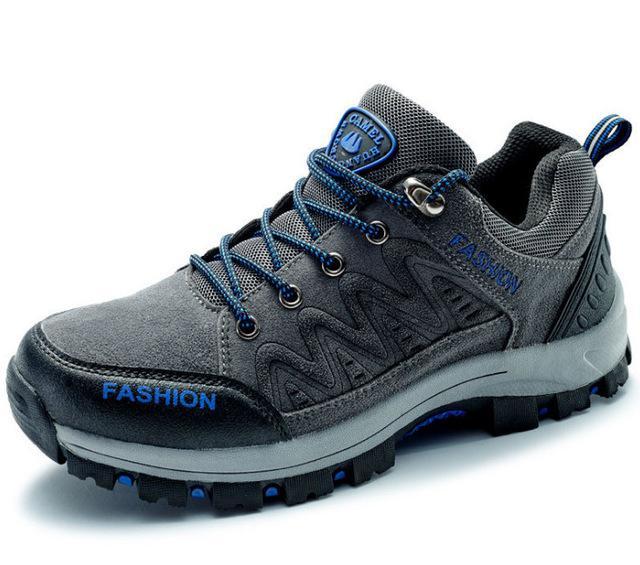 Hiking Shoes Men Breathable Antiskid Waterproof Comfortable Trend Boots Mountain-My shoe ark Store-Gray-39-Bargain Bait Box