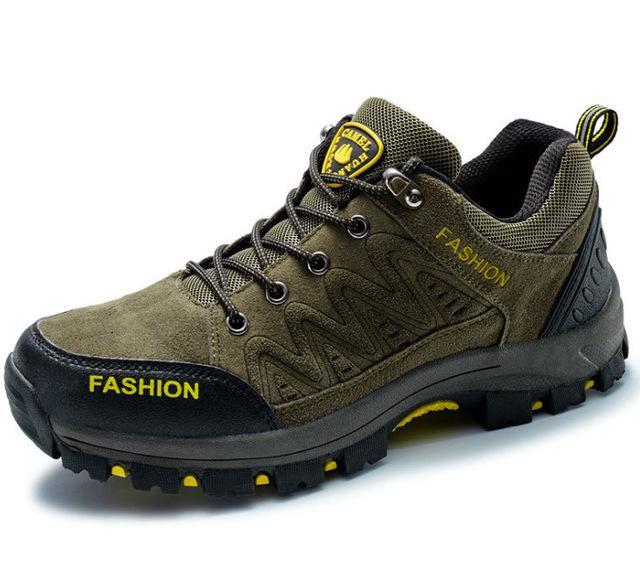 Hiking Shoes Men Breathable Antiskid Waterproof Comfortable Trend Boots Mountain-My shoe ark Store-Green-39-Bargain Bait Box
