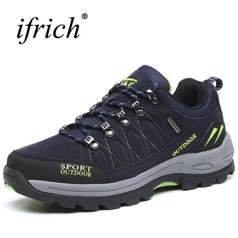 Hiking Shoes Men Outdoor Climbing Mountain Shoes Men Men Trekking-ifrich Official Store-nan shen lan-6.5-Bargain Bait Box