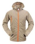 Hooded Sport Quick Dry Sun Protection Climbing Hiking Outdoor Jacket Men-CIKRILAN Official Store-Khaki-S-Bargain Bait Box