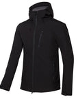 Hoodie Softshell Jacket Mens Windstopper Waterproof Hiking Jackets-Outdoor Movement Franchised Store-black-S-Bargain Bait Box