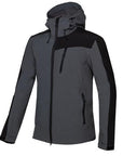 Hoodie Softshell Jacket Mens Windstopper Waterproof Hiking Jackets-Outdoor Movement Franchised Store-gray-S-Bargain Bait Box