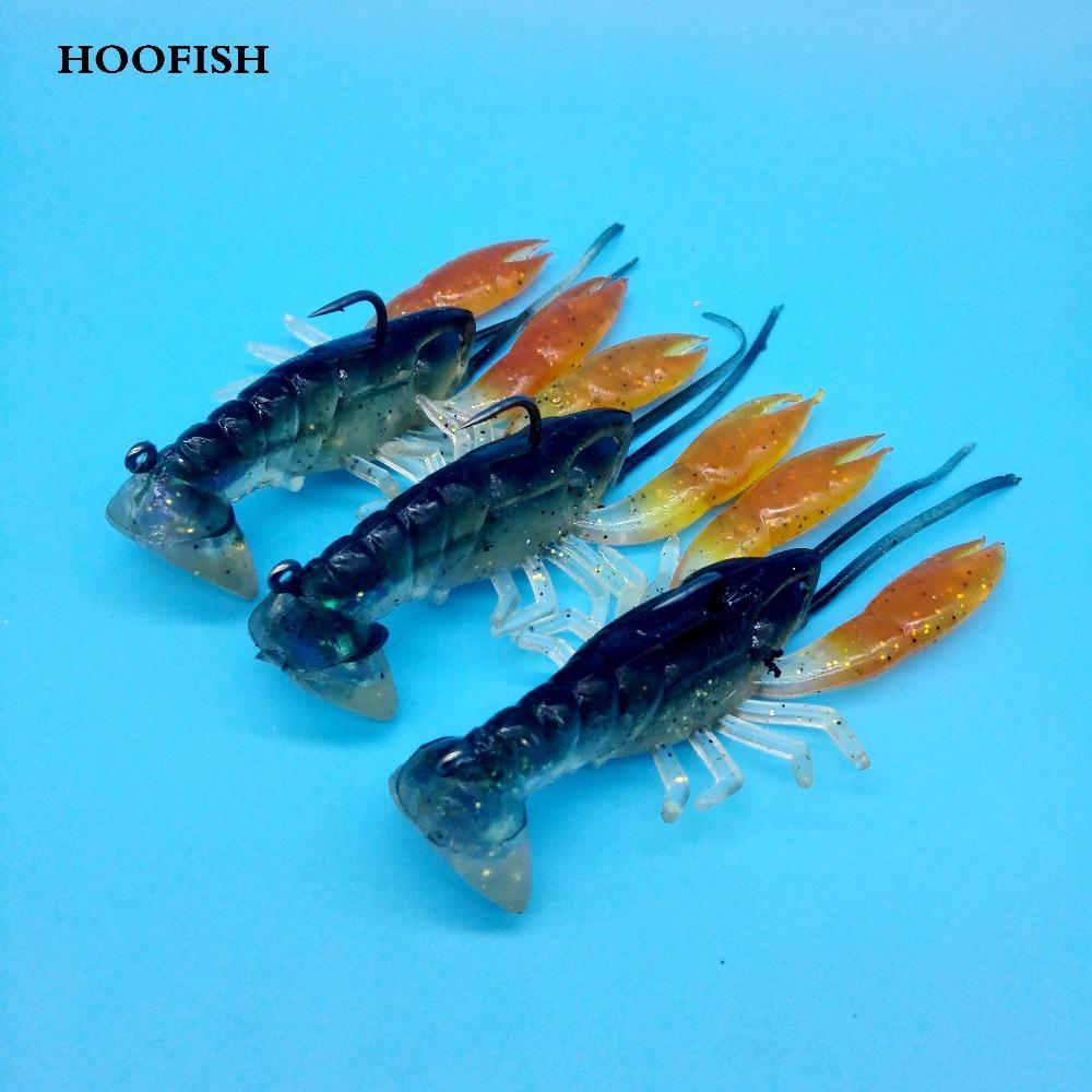 Hoofish 5Pcs+1Box/Lot Crayfish Fishing Lure 14G/7.5Cm Shrimp Lobster Swim-Fishing Lures-Fisherman&#39;s fishing gear Store-5PCS-Bargain Bait Box