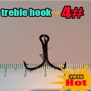 Hook The Fishing Treble Hooks4#6#8#10#12#14# Quantily 100Pcs/Lot High Carbon-Treble Hooks-Bargain Bait Box-size 4-Bargain Bait Box