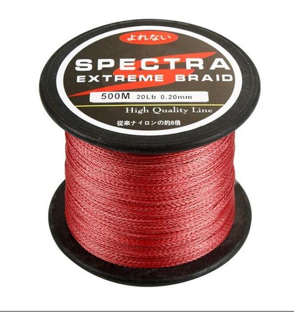 Hot! 500M Super Strong Japanese Multifilament Pe Braided Fishing Line 10 20 30-Master Fishing Tackle Co.,Ltd-Red-0.4-Bargain Bait Box