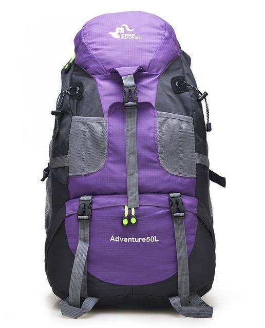 Hot 50L Large Waterproof Climbing Hiking Backpack Rain Cover Bag Camping-Love Lemon Tree-Purple-Bargain Bait Box