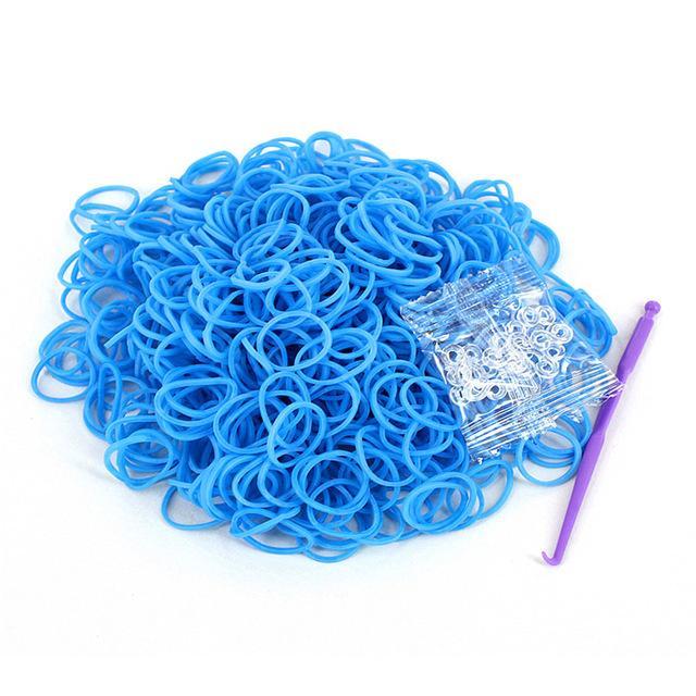 Hot 600Pcs/Pack Rainbow Braided Rubber Bands Loom Refill Diy