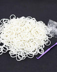 Hot 600Pcs/Pack Rainbow Braided Rubber Bands Loom Refill Diy Bracelet Rubber-Daily Show Store-white-Bargain Bait Box