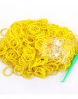 Hot 600Pcs/Pack Rainbow Braided Rubber Bands Loom Refill Diy Bracelet Rubber-Daily Show Store-Yellow-Bargain Bait Box