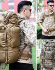 Hot 70L Big Capacity Outdoor Sports Bag Military Tactical Backpack Hiking-Climbing Bags-happiness bride-Khaki-50 - 70L-Bargain Bait Box