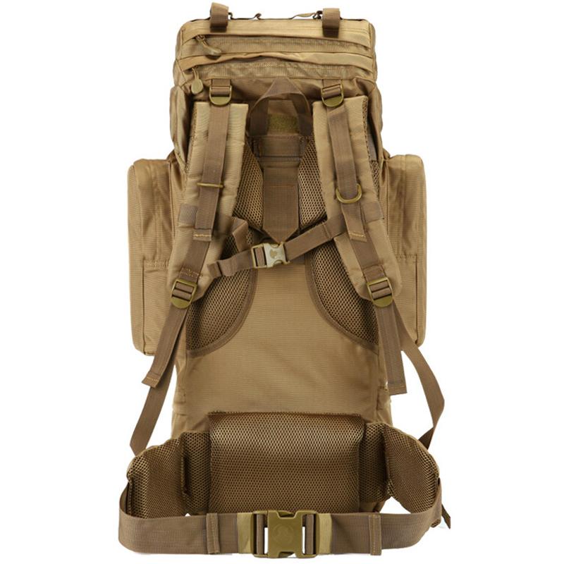 Hot 70L Big Capacity Outdoor Sports Bag Military Tactical Backpack Hiking-Climbing Bags-happiness bride-Khaki-50 - 70L-Bargain Bait Box