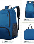 Hot A++ Quality Outdoor Hiking Backpack Waterproof Nylon Men Women Bag-Love Lemon Tree-blue-Bargain Bait Box