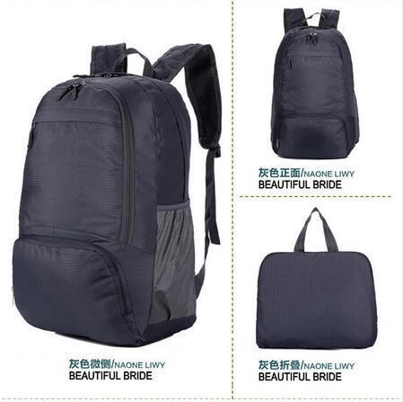 Hot A++ Quality Outdoor Hiking Backpack Waterproof Nylon Men Women Bag-Love Lemon Tree-gray-Bargain Bait Box