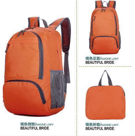 Hot A++ Quality Outdoor Hiking Backpack Waterproof Nylon Men Women Bag-Love Lemon Tree-orange-Bargain Bait Box