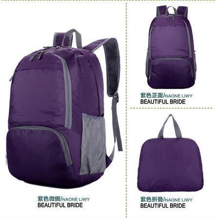 Hot A++ Quality Outdoor Hiking Backpack Waterproof Nylon Men Women Bag-Love Lemon Tree-purple-Bargain Bait Box