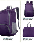 Hot A++ Quality Outdoor Hiking Backpack Waterproof Nylon Men Women Bag-Love Lemon Tree-purple-Bargain Bait Box