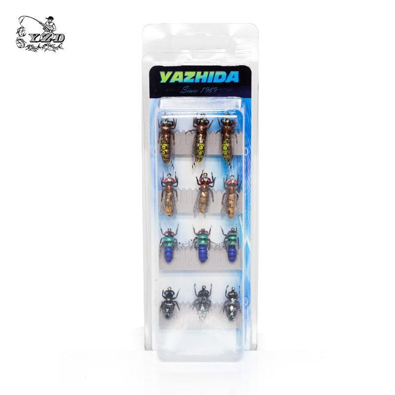 Hot Dry Fly Fishing Flies Set Fly Tying Kit Lure For Rainbow Trout Flies 8#-Yazhida fishing tackle-A 12pcs-Bargain Bait Box