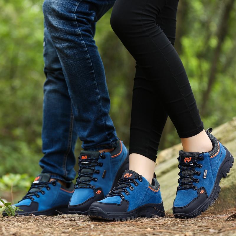 Hot Men And Women Surface Waterproof Breathable Hiking Shoes,Climbing-AliExpres High Quality Shoe Store-Blue for men-5-Bargain Bait Box