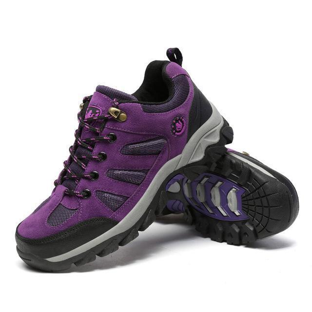 Hot Outdoor Men Waterproof Hiking Shoes Breathable Hiking Boots For Women-AICSIS Store-Purple-5-Bargain Bait Box