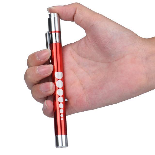 Hot Sale Practical Portable Medical First Aid Led Pen Light Flashlight Outdoor-Footprints Store-Red-Bargain Bait Box