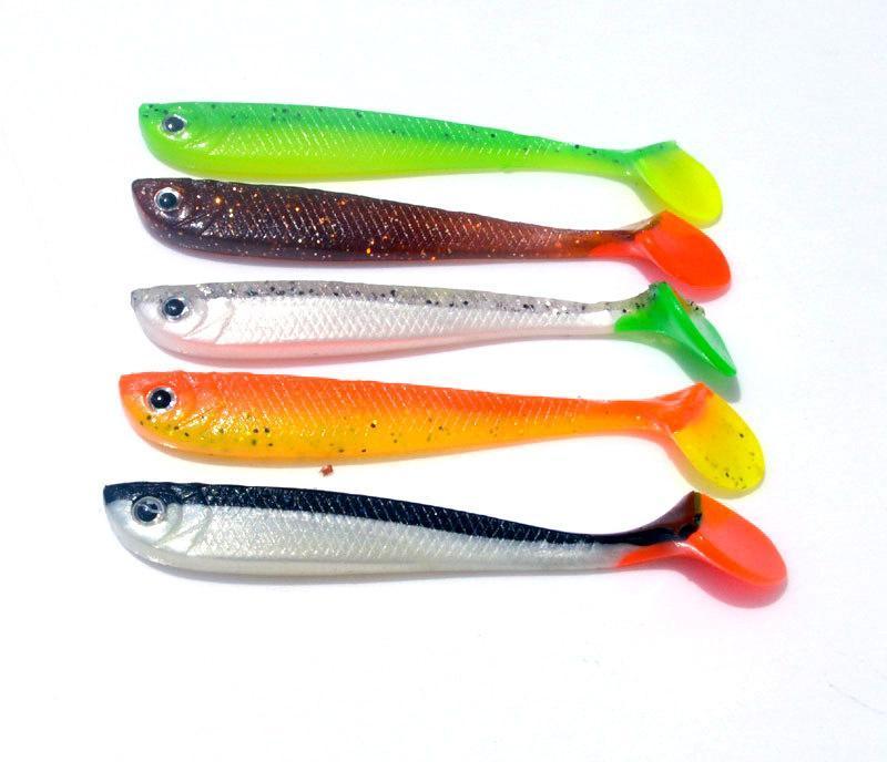 Hot Sale Soft Lure Bait 4 Pieces/Bag Fishing Artificial Lures Handmade 11Cm/6G-Even Sports-Black White Orange-Bargain Bait Box
