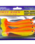 Hot Sale Soft Lure Bait 4 Pieces/Bag Fishing Artificial Lures Handmade 11Cm/6G-Even Sports-Orange Yellow-Bargain Bait Box