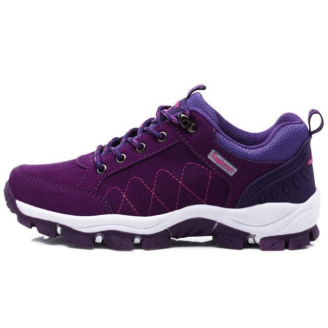Hot Sale Winter Hiking Shoes Men Breathable Outdoor Leather Trekking Lace-Up-DHCT SPORTS1 Store-Purple women-5-Bargain Bait Box