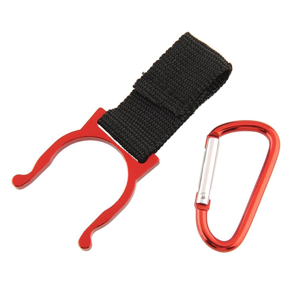 Hot Sell ! 1Pc Camping Carabiner Water Bottle Buckle Hook Holder Clip For-Charles Store-Siver-Bargain Bait Box