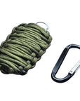 Hot Sell Outdoor Survival Multifunction Survival Kit Carabiner Paracord-LoveOutdoor Store-army green-Bargain Bait Box