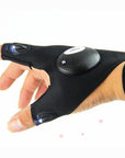 Hot Sell Useful Outdoor Fishing Magic Strap Fingerless Glove Led Flashlight-LoveOutdoor Store-right hand-Bargain Bait Box
