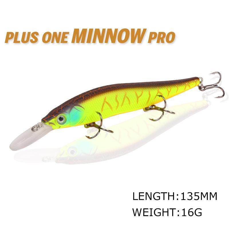 Hot Selling Minnow Fishing Lure 1Pc 16G 135Mm Hard Biat 0-1.5M Depth 3 Strong-Be a Invincible fishing Store-A-Bargain Bait Box