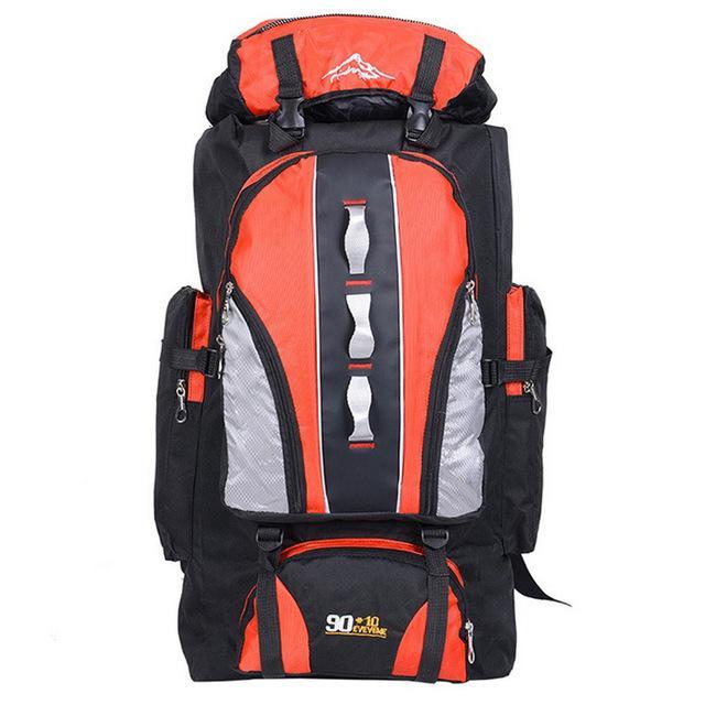 Hot Sports Backpack Male 90L+10L Outdoor Travelling Bag Unisex Hiking Backpack-Cazy Up Store-orange-Bargain Bait Box