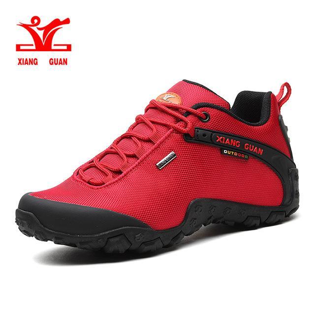Hotsell Xiang Guan Man Outdoor Hiking Shoes Fishing Athletic Trekking Boots-XIANGGUAN Official Store-N81283 women red-4-Bargain Bait Box