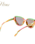 Htms Arrival Wood Cat Eye Polarized Sunglass Women Brand Designer-Sunglasses-htms Official Store-C1 Colorful Pink-Bargain Bait Box