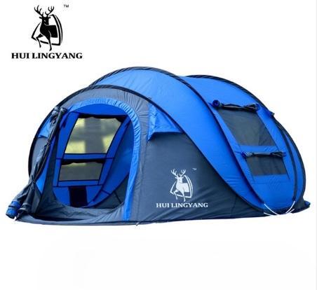 Huilingyang Huge Space 3-4 Person Automatic Speed Open Throwing Pop Up Windproof-Style of mine Fashion and Outdoor Products Co,. Ltd.-Blue-Bargain Bait Box