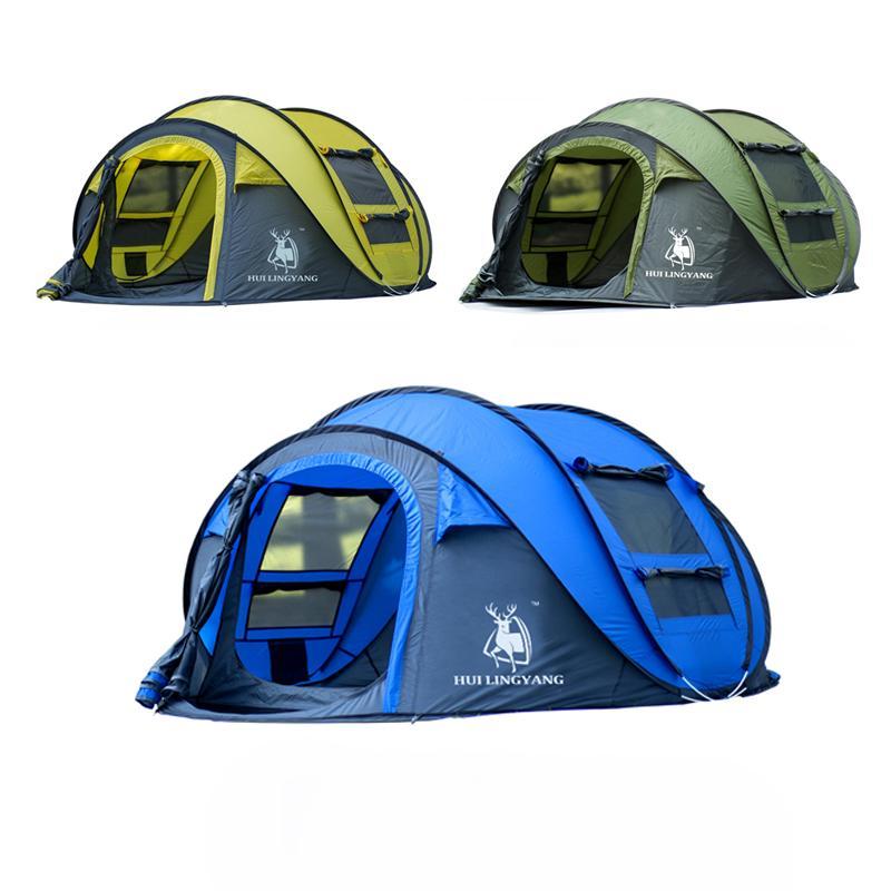Huilingyang Huge Space 3-4 Person Automatic Speed Open Throwing Pop Up Windproof-Style of mine Fashion and Outdoor Products Co,. Ltd.-Yellow-Bargain Bait Box