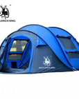 Huilingyang Outdoor 3-4Persons Automatic Speed Open Throwing Pop Up Windproof-Sissi's outdoor store-Blue-Bargain Bait Box