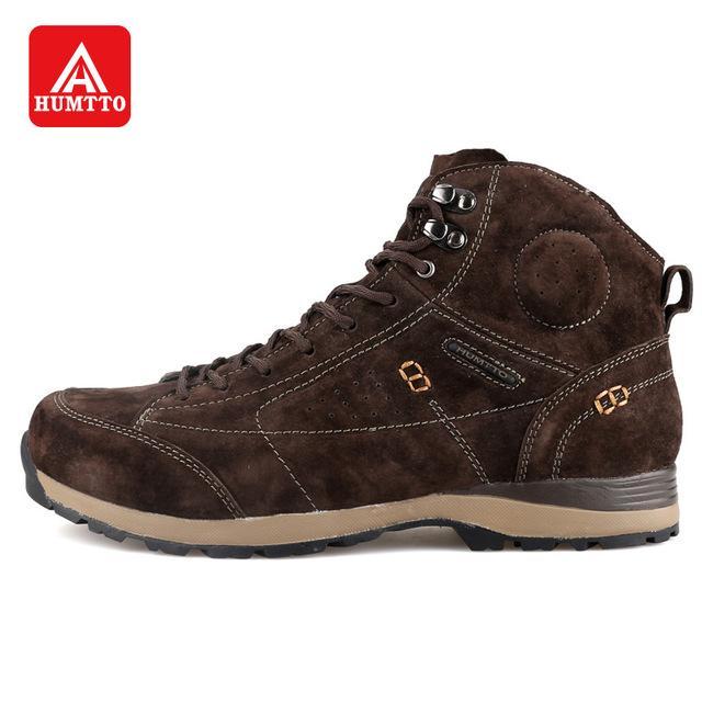 Humtto Hiking Shoes Men Winter Outdoor Plush Trekking Boots Plus Velvet High-HUMTTO Official Store-Brown-6.5-Bargain Bait Box