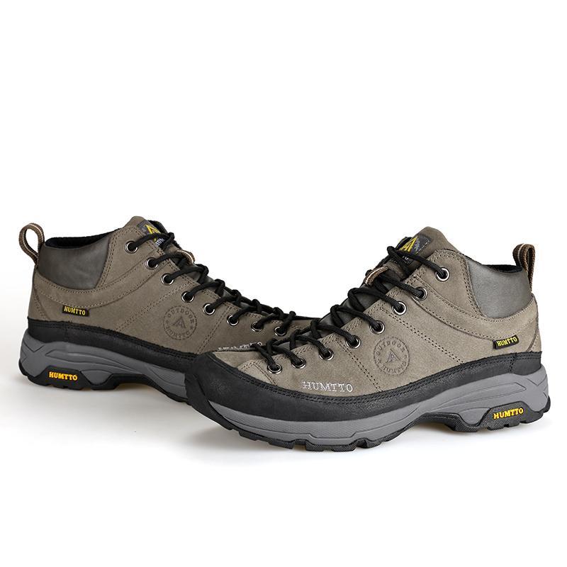 Humtto Men Hiking Shoes Outdoor Shoes Full-Grain Leather Waterproof Climbing-CANGHPGIN Sporting Store-3219 DarkBlue-6.5-Bargain Bait Box