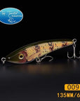 Hunter Jerk Bait Sinking Pencil Nice Fishing Lurelifelike Color Fishing Tackle-TOP TACKLE INDUSTRIES-135mm 009-Bargain Bait Box
