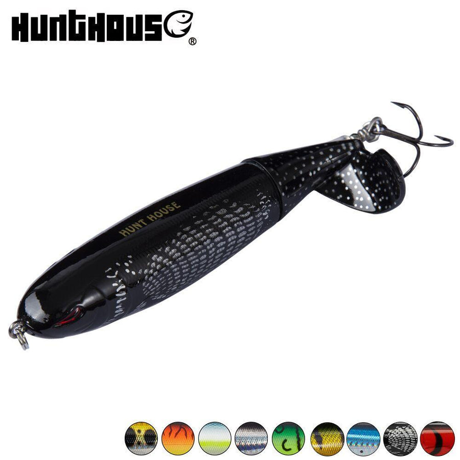 Hunthouse Whopper Popper Hard Pencil Lure With Unique Rotatable Soft Tail 9Cm-Fishing Lures-hunt-house Store-001-90mm 13g-Bargain Bait Box