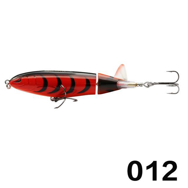 Hunthouse Whopper Popper Hard Pencil Lure With Unique Rotatable Soft Tail 9Cm-Fishing Lures-hunt-house Store-Cherry Red-90mm 13g-Bargain Bait Box