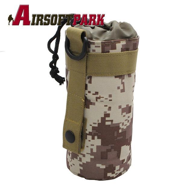 Hunting Water Bottle Bag Molle System Kettle Pouch Holder Camping Cycling Bottle-Funanasun Store-Desert Camo-Bargain Bait Box