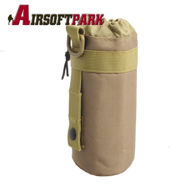 Hunting Water Bottle Bag Molle System Kettle Pouch Holder Camping Cycling Bottle-Funanasun Store-Khaki-Bargain Bait Box