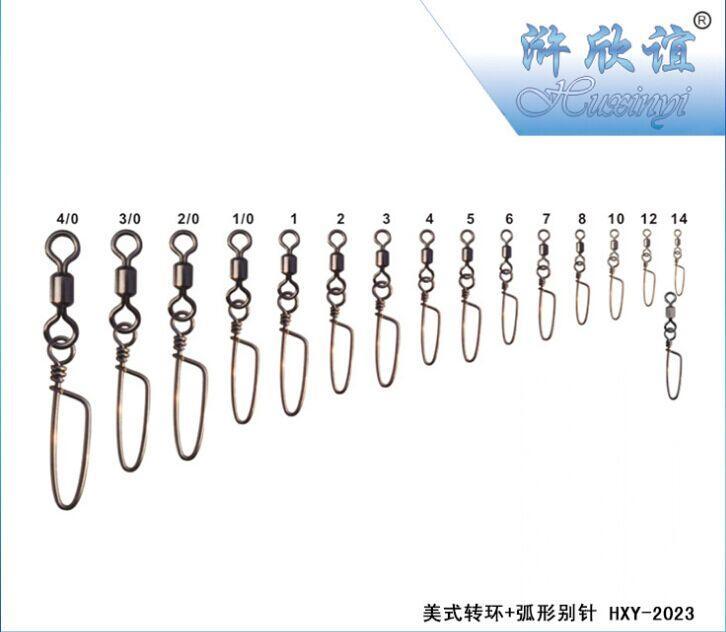 Hxy Pcs(100 50 20) Size(12 12 10 8 7 6 5 4 3 2 1 1/0 2/0 3/0 4/0) Rolling Swivel-Hu xin yi Official Store-4l0 20PCS-Bargain Bait Box