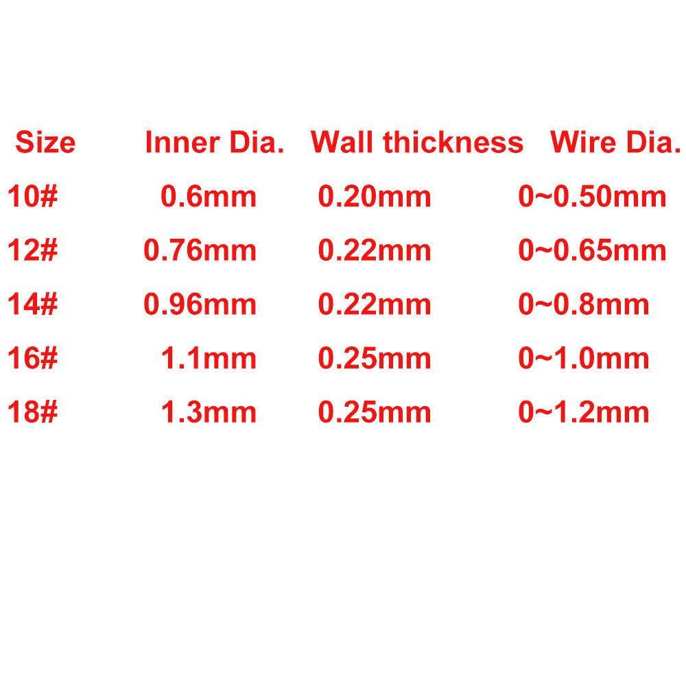 Hyaena 180Pcs/Set 0.6-1.3Mm 100% Copper Tube Single Barrel Crimping Sleeves Tube-Hyaena Fishing Tackles Store-Bargain Bait Box